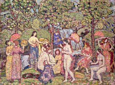 Idylle, Nackte in einer Landschaft, 1913-15 von Maurice Brazil Prendergast